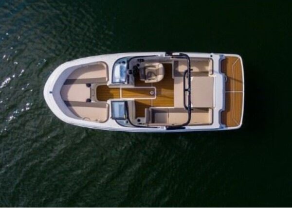 small yacht on a lake