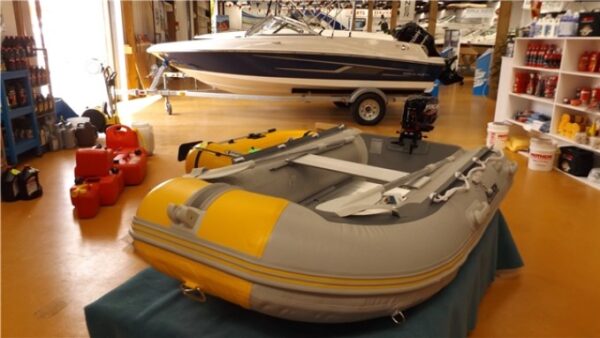 yacht inflatable boat on the floor