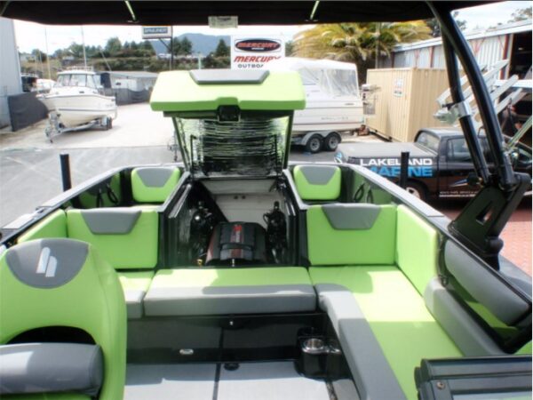 green interior design for boat