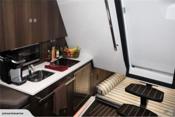 mini kitchen on a boat